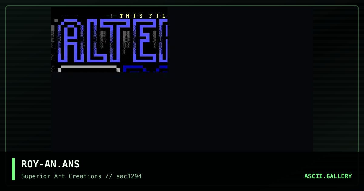 Alternate Node, by roy, 1994