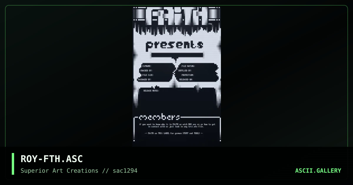 ROY-FTH.ASC, by roy, 1994