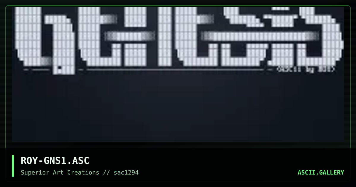 ROY-GNS1.ASC, by roy, 1994