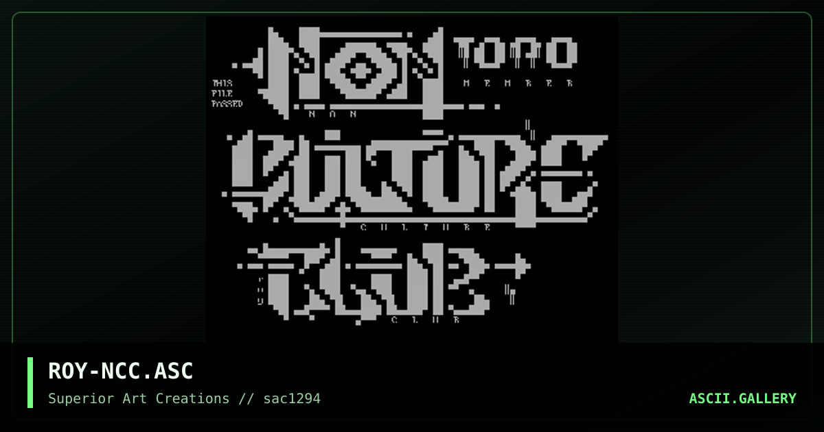 ROY-NCC.ASC, by roy, 1994