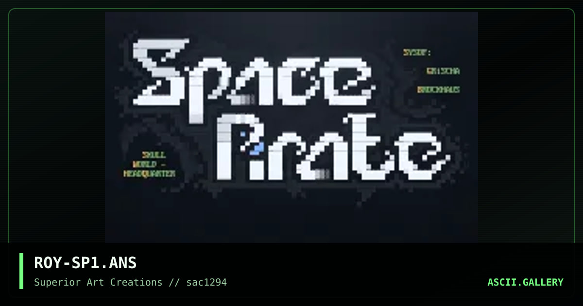 Space Pirate, by roy, 1994