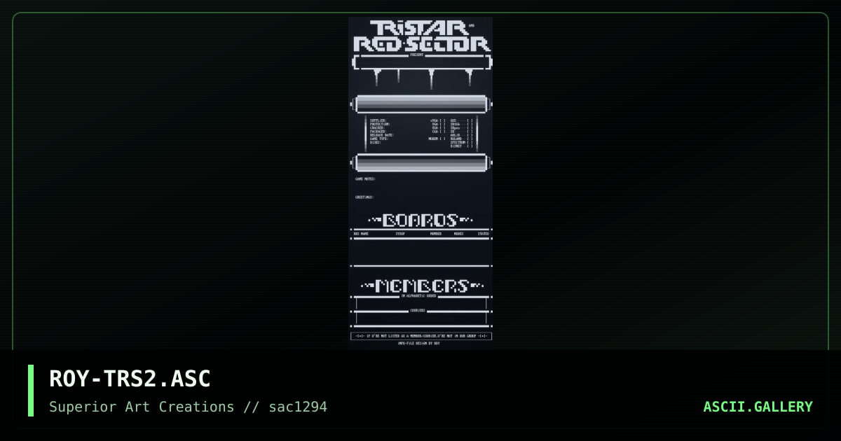 ROY-TRS2.ASC, by roy, 1994