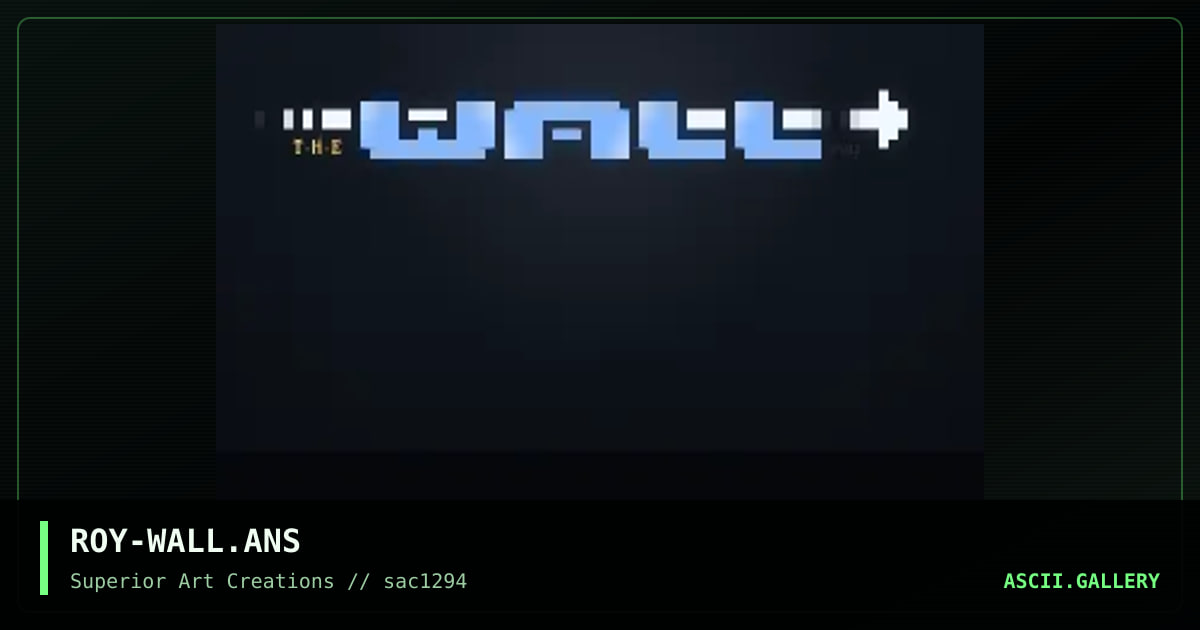 Wall/Oneliner Header, by roy, 1994