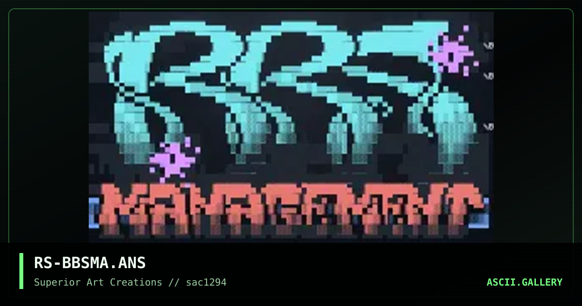 BBS MANAGEMENT, by raiser, 1994