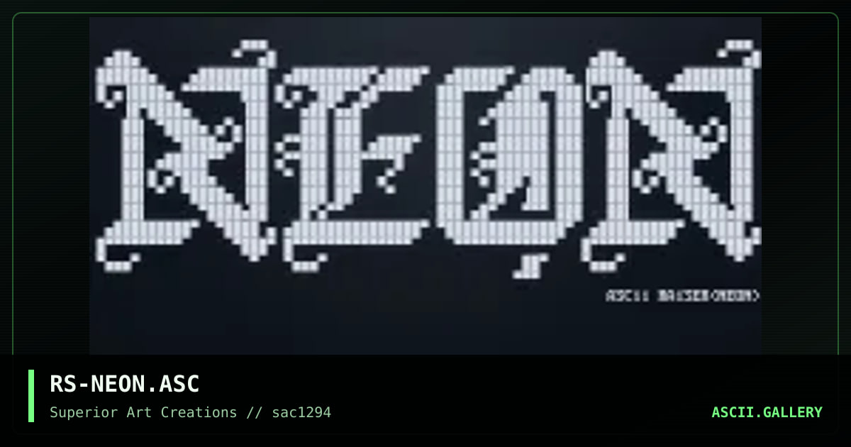 RS-NEON.ASC, by raiser, 1994