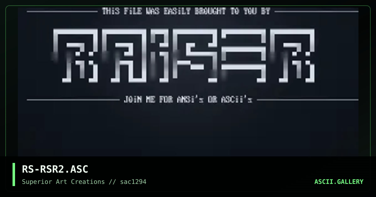 RS-RSR2.ASC, by raiser, 1994