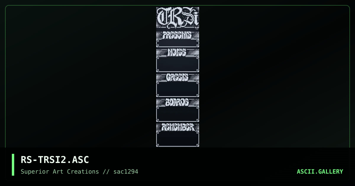 RS-TRSI2.ASC, by raiser, 1994