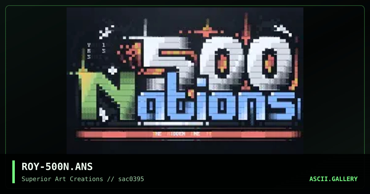 500 Nations, by roy, 1995