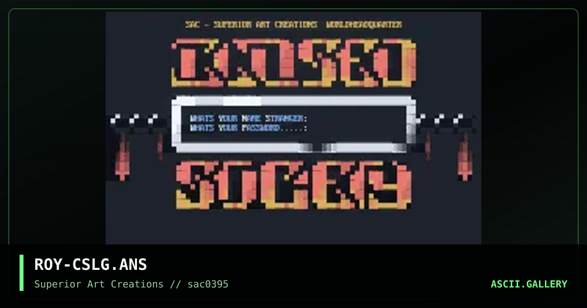 Closed Society Logon Matrix, by roy, 1995