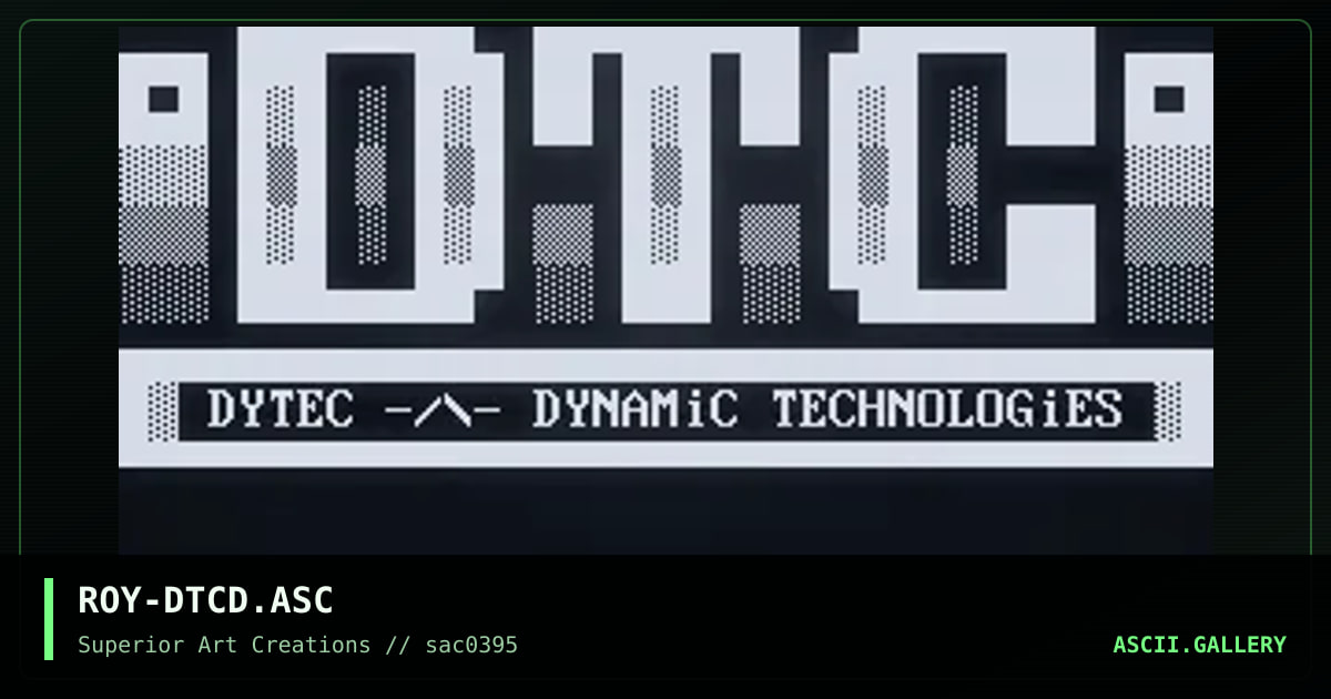 ROY-DTCD.ASC, by roy, 1995