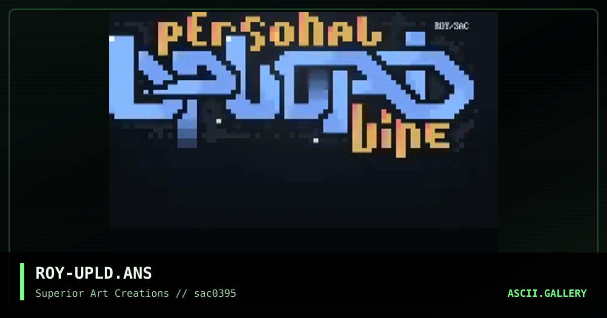 Personal Upload Line PPE ansi, by roy, 1995