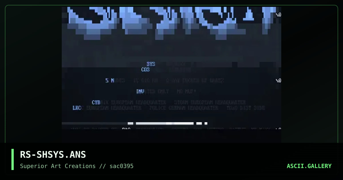 SHADOW SYSTEM 1ST., by raiser, 1995