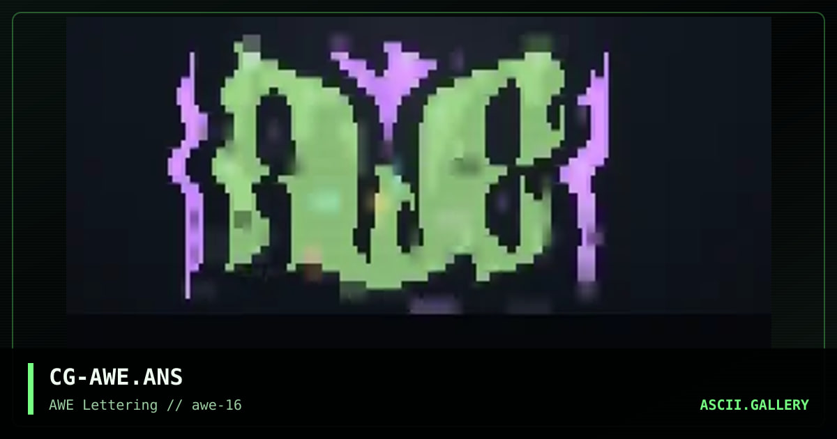 AWE Lettering, by cryogenic, 1998