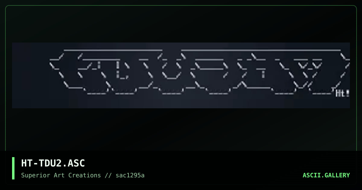 HT-TDU2.ASC, by hetero, 1995