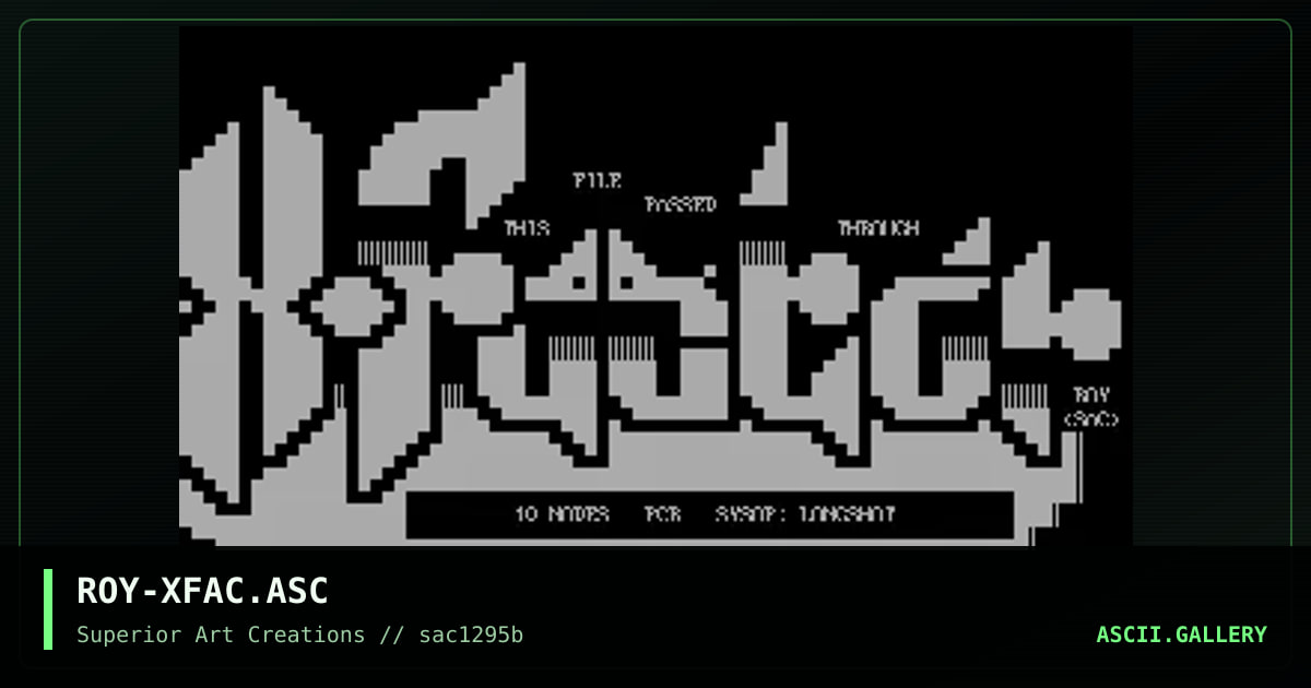 ROY-XFAC.ASC, by roy, 1995