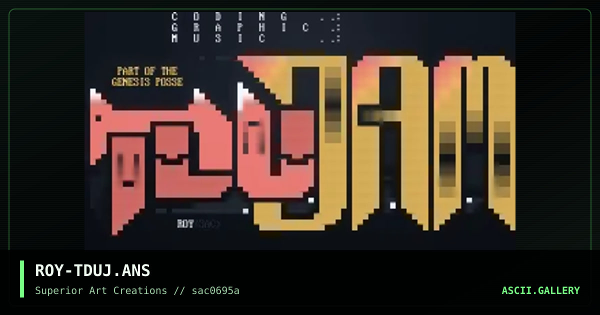 ROY-TDUJ.ANS, by roy, 1995