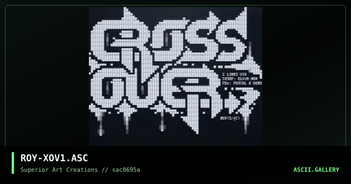 ROY-XOV1.ASC, by roy, 1995