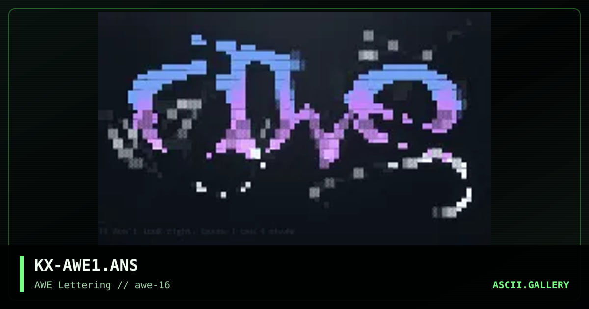 Awe, by kleenex, 1998