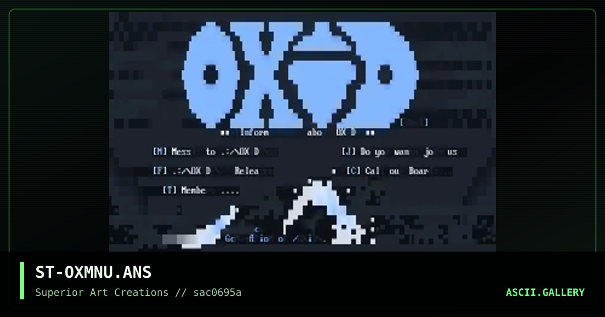 ST-OXMNU.ANS, by shot, 1995