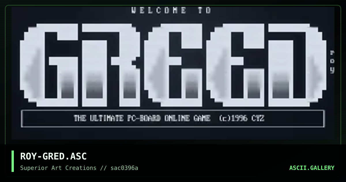 ROY-GRED.ASC, by roy, 1996