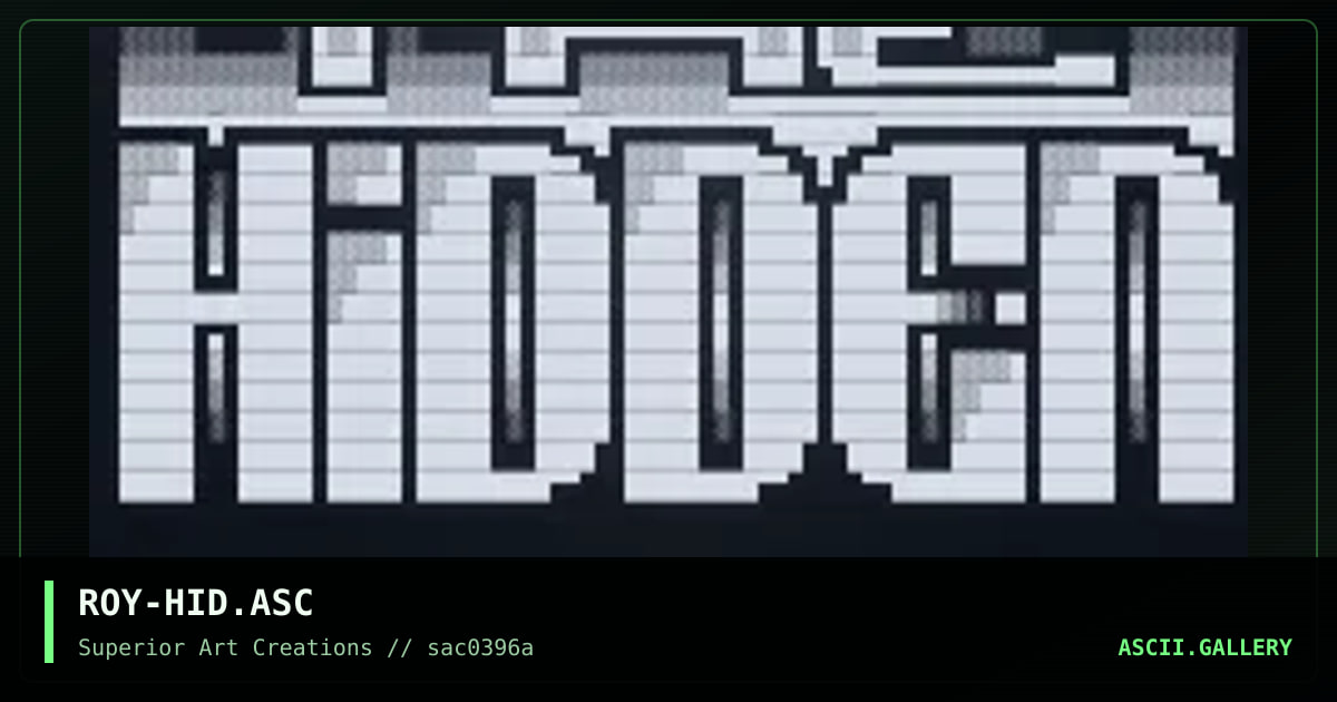 ROY-HID.ASC, by roy, 1996