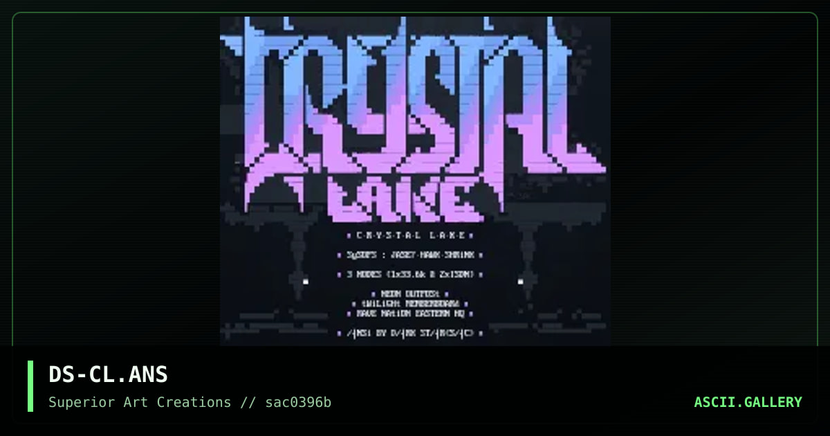 Crystal Lake, by dark star, 1996