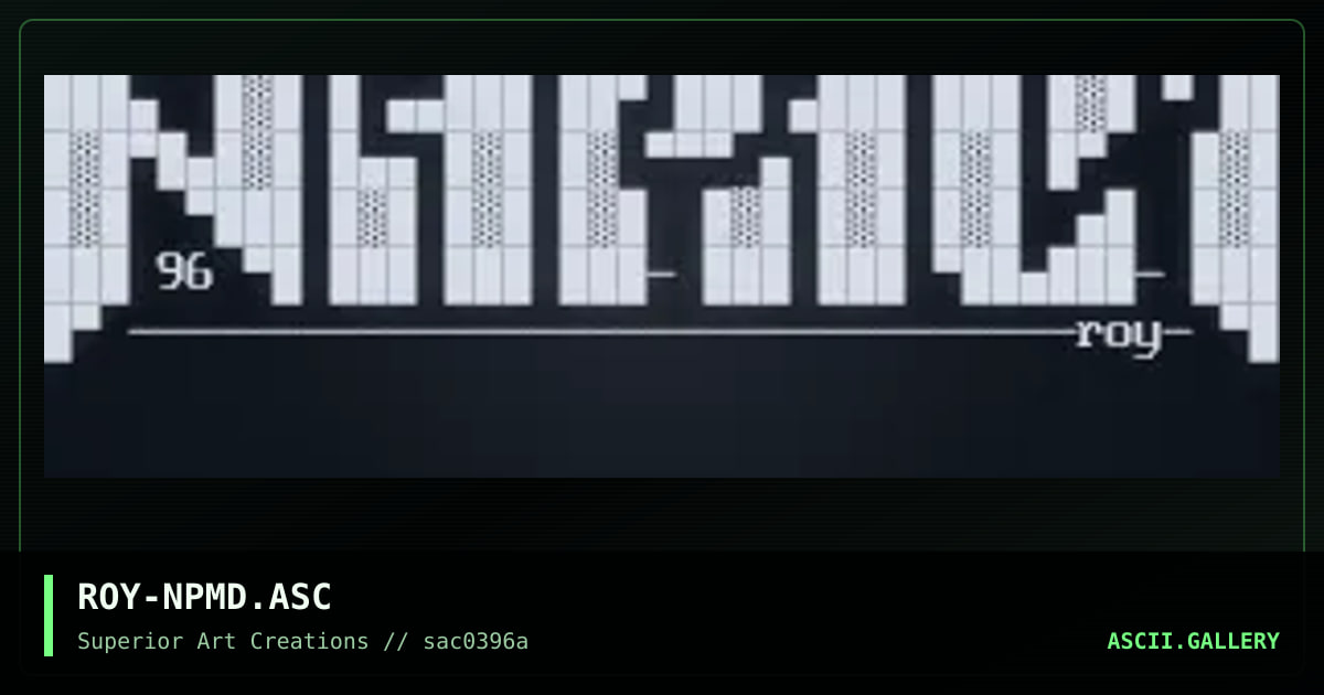 ROY-NPMD.ASC, by roy, 1996