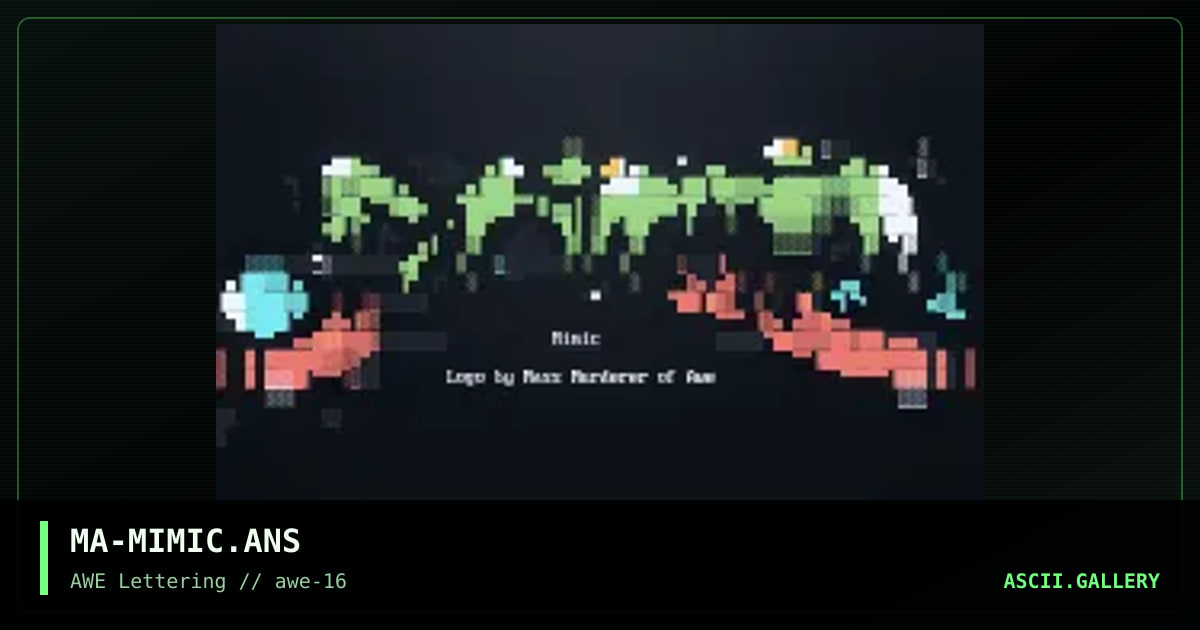 Mimic, by mass murderer, 1998