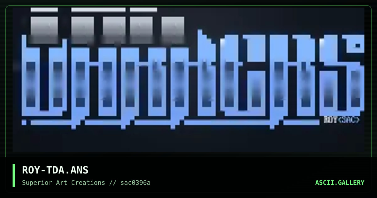 ROY-TDA.ANS, by roy, 1996