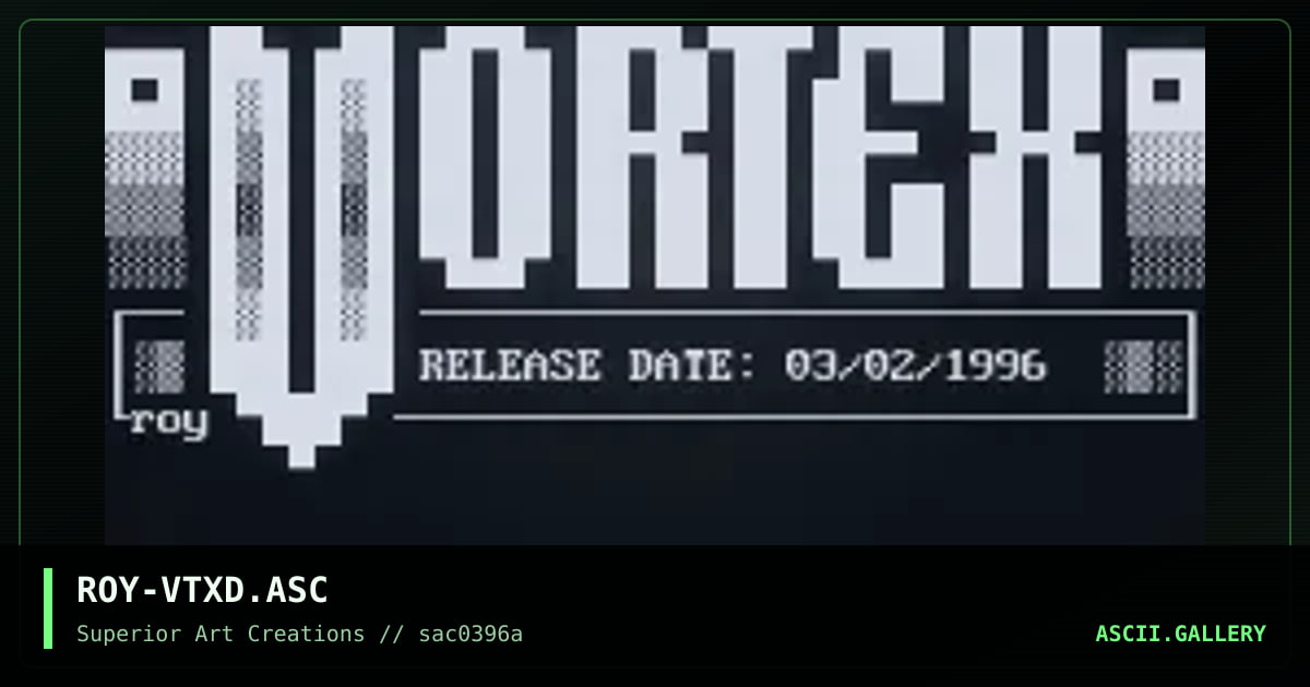 ROY-VTXD.ASC, by roy, 1996