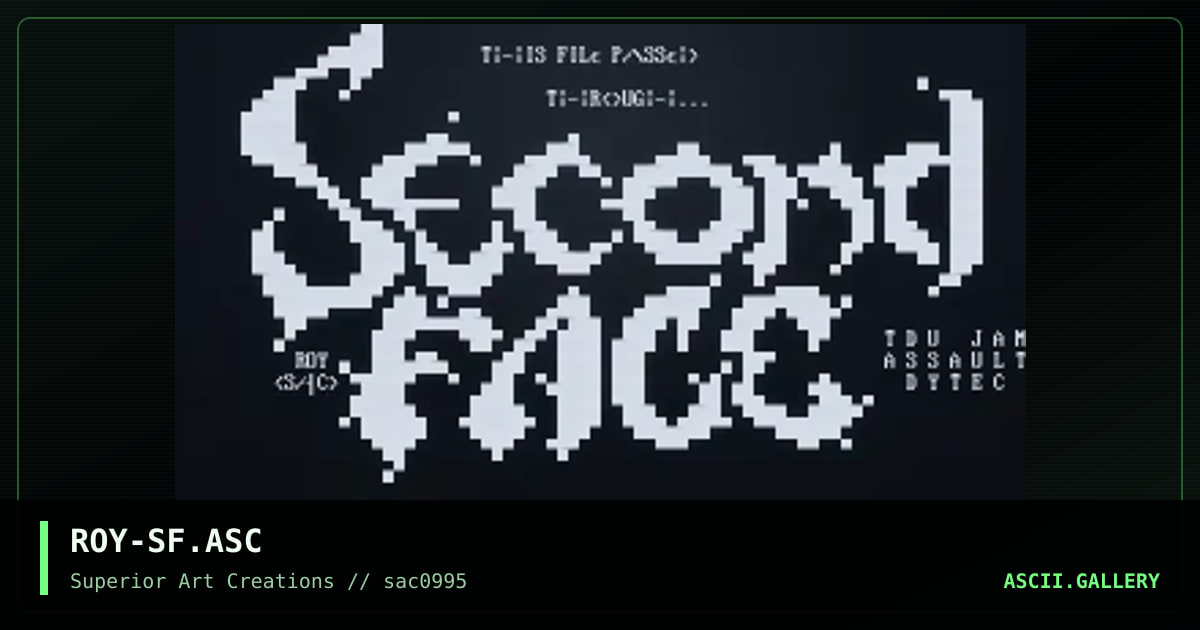 ROY-SF.ASC, by roy, 1995