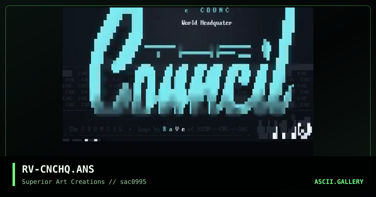 THE COUNCIL - WHQ, by rave, 1995