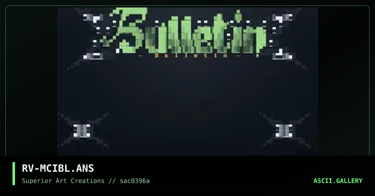 Mci Bulletin, by rave, 1996
