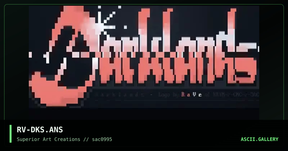 DARKLANDS BBS, by rave, 1995