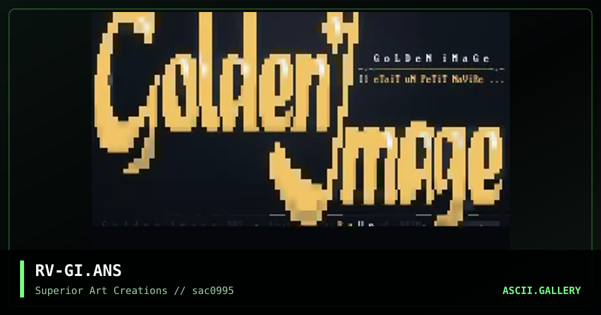 Golden Image, by rave, 1995