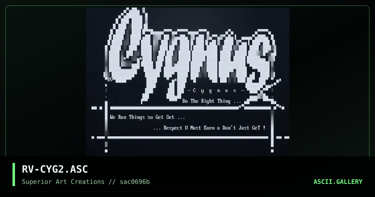 RV-CYG2.ASC, by rave, 1996