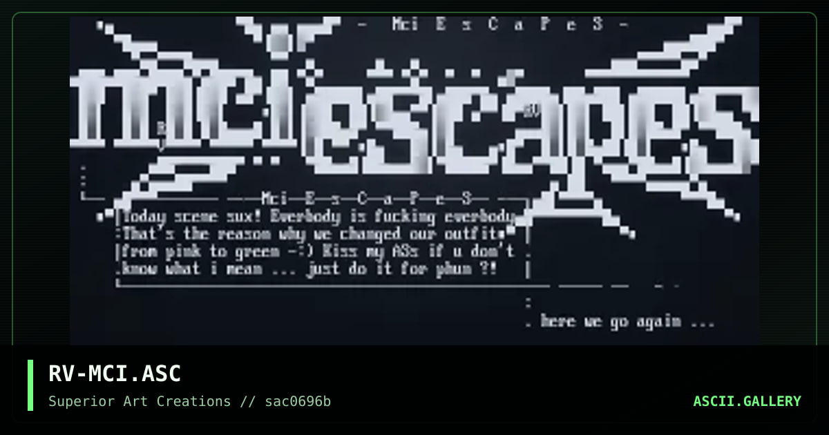 RV-MCI.ASC, by rave, 1996