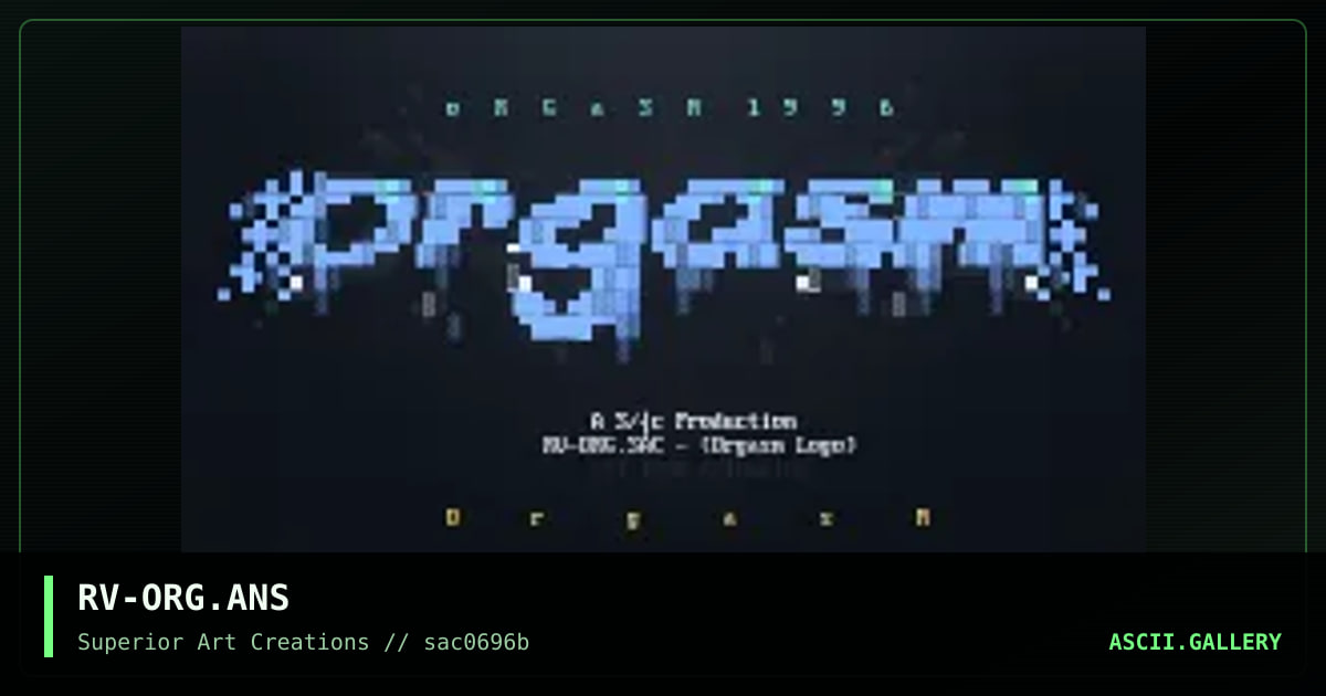 ORGASM, by rave, 1996