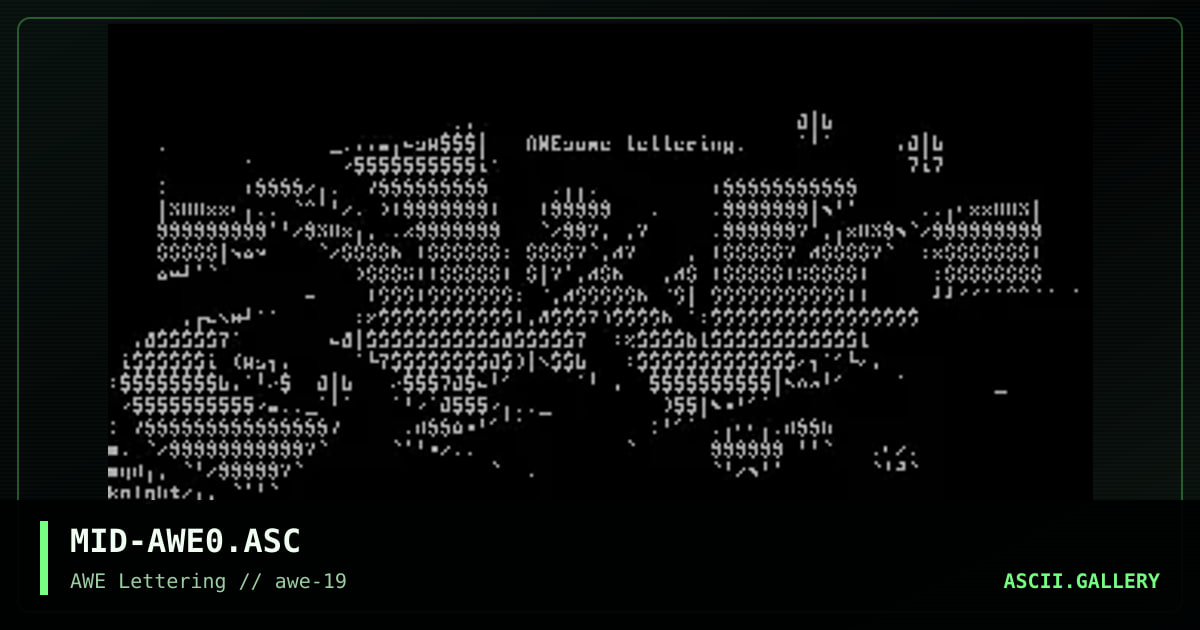AWE Lettering, by mydknight, 1998