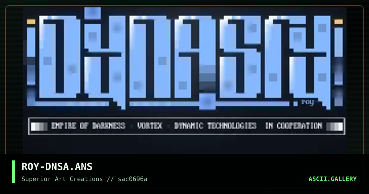 ROY-DNSA.ANS, by roy, 1996