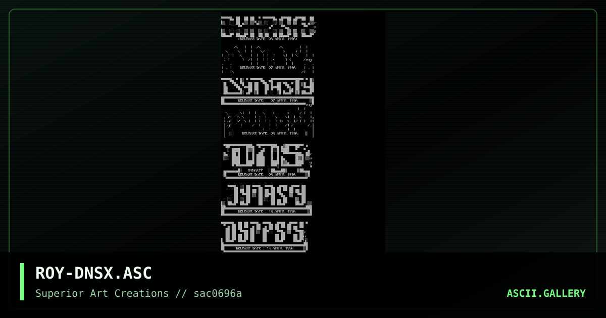 ROY-DNSX.ASC, by roy, 1996