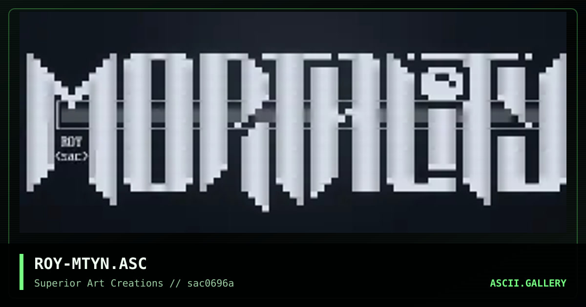 ROY-MTYN.ASC, by roy, 1996
