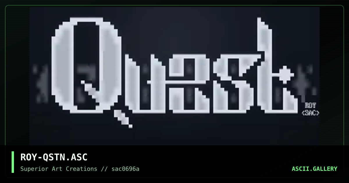 ROY-QSTN.ASC, by roy, 1996