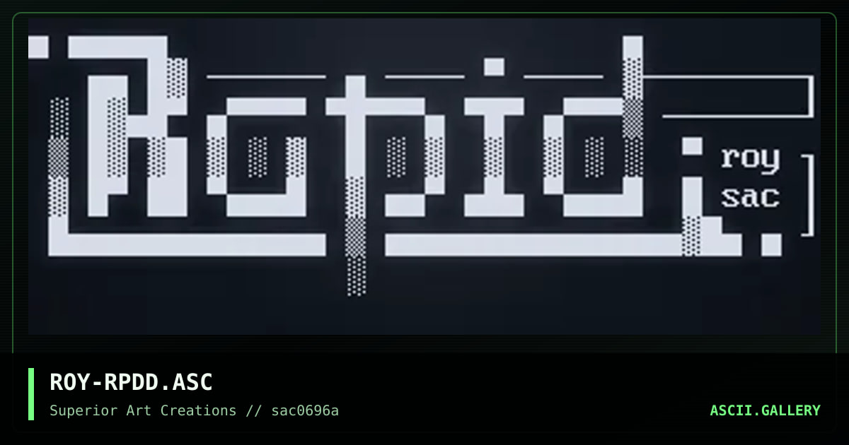 ROY-RPDD.ASC, by roy, 1996