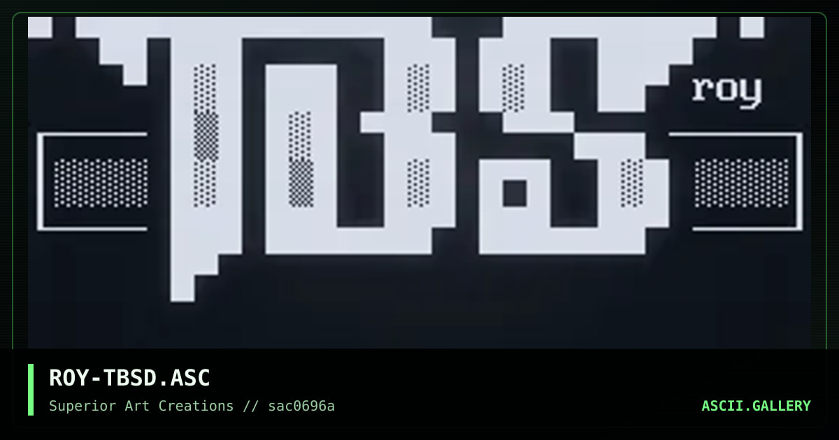 ROY-TBSD.ASC, by roy, 1996