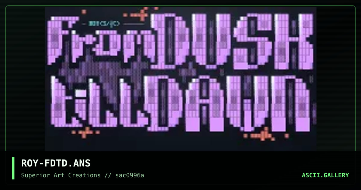 ROY-FDTD.ANS, by roy, 1996