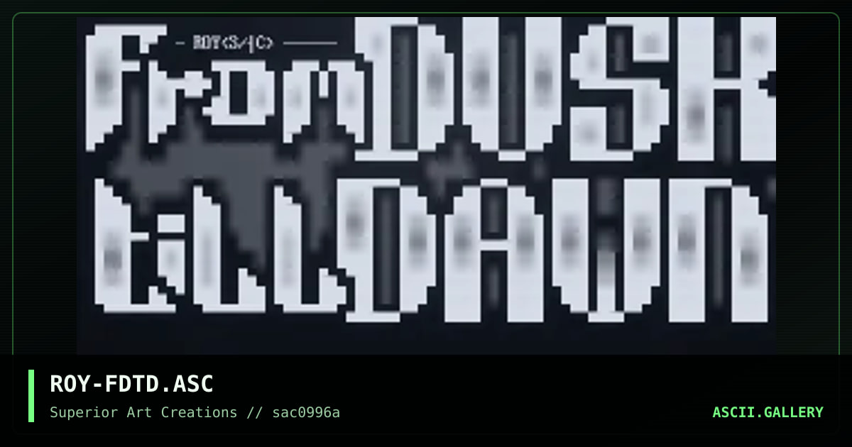 ROY-FDTD.ASC, by roy, 1996