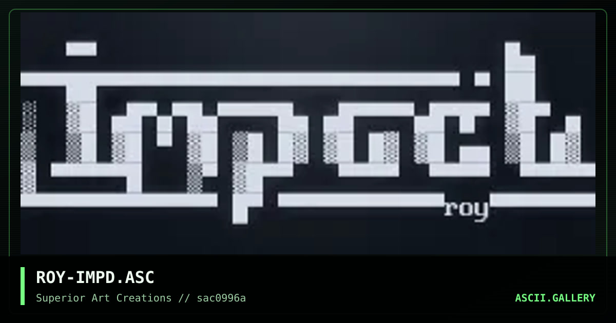 ROY-IMPD.ASC, by roy, 1996