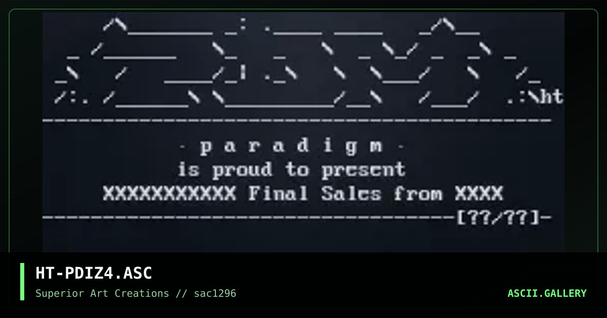 HT-PDIZ4.ASC, by hetero, 1996