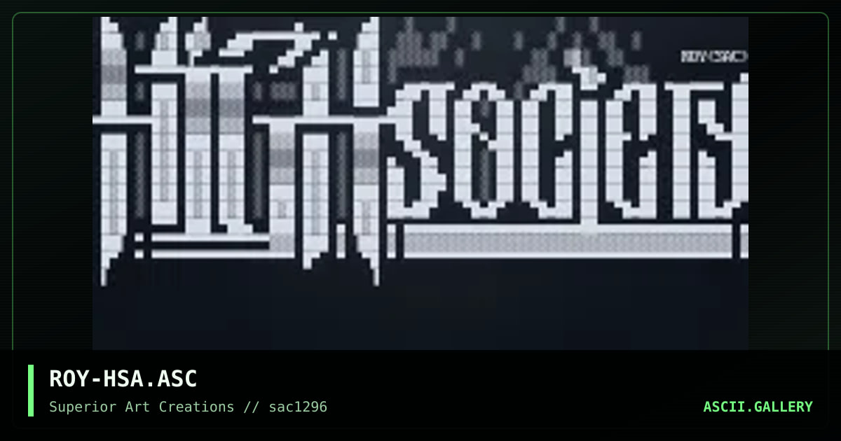 ROY-HSA.ASC, by roy, 1996